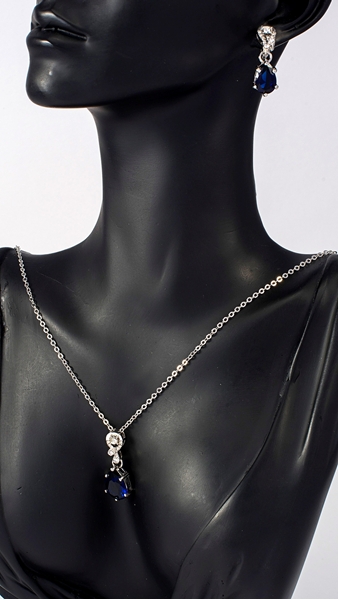 Picture of Unique Fashion Drop Platinum Plated 2 Pieces Jewelry Sets