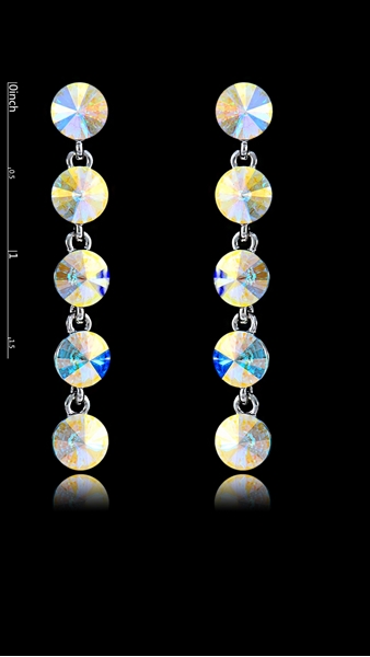 Picture of Customer-Oriented Zine-Alloy Swarovski Element Drop & Dangle