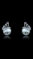 Picture of Popular Swarovski Element Platinum Plated Stud 