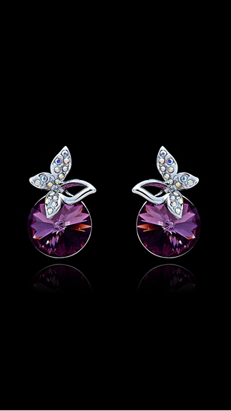 Picture of Unique Fashion Purple Zinc-Alloy Stud 