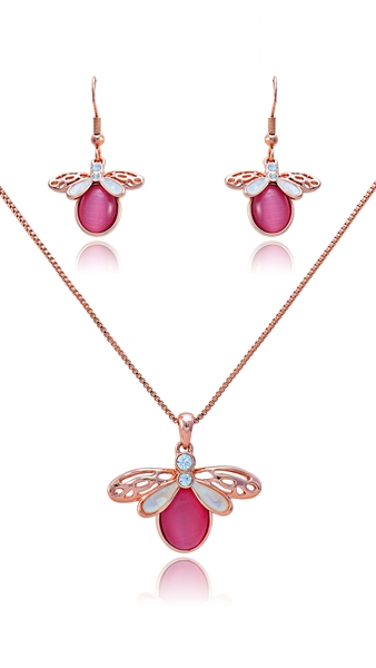 Picture of Modern Rose Gold Plated Zinc-Alloy 2 Pieces Jewelry Sets