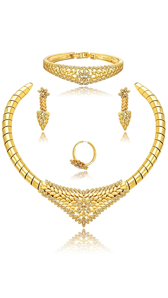 Picture of Flexible Designed Dubai Style Zinc-Alloy 4 Pieces Jewelry Sets