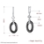 Picture of The Finest Platinum Plated Black Drop & Dangle