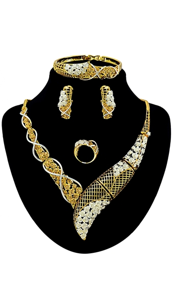 Picture of Latest African Style Big 4 Pieces Jewelry Sets