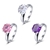 Picture of Noble Designed Purple Platinum Plated Fashion Rings