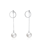 Picture of Superior Venetian Pearl Platinum Plated Drop & Dangle