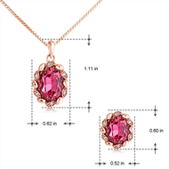 Picture of Casual Pink Necklace and Earring Set of Original Design