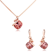 Picture of Pretty Artificial Crystal Small Necklace and Earring Set