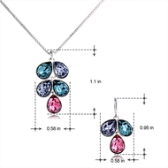 Picture of Delicate Small 16 Inch Necklace and Earring Set