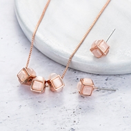 Picture of Bling Casual Rose Gold Plated Necklace and Earring Set