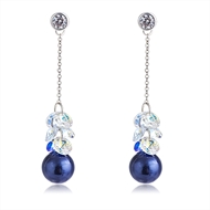 Picture of Reasonably Priced Platinum Plated Medium Drop & Dangle Earrings with Full Guarantee