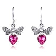 Picture of Nice Swarovski Element Pink Drop & Dangle Earrings