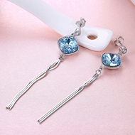 Picture of 925 Sterling Silver Blue Drop & Dangle Earrings at Great Low Price