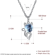 Picture of Brand New Blue 925 Sterling Silver Pendant Necklace with SGS/ISO Certification