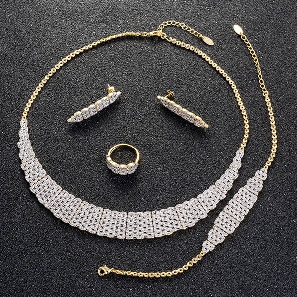 Picture of Copper or Brass White 4 Piece Jewelry Set Best Price