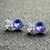 Picture of Inexpensive Zinc Alloy Purple Stud Earrings from Reliable Manufacturer