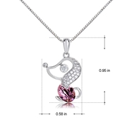 Picture of Charming Purple Platinum Plated Pendant Necklace As a Gift