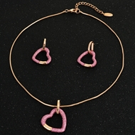 Picture of Origninal Love & Heart Medium Necklace and Earring Set