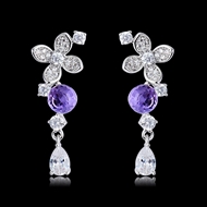 Picture of Fashion Platinum Plated Dangle Earrings at Unbeatable Price