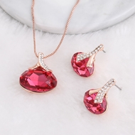 Picture of Unusual Casual Artificial Crystal Necklace and Earring Set