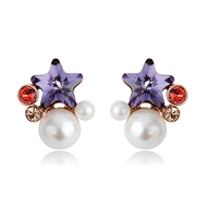 Picture of Irresistible Purple Classic Stud Earrings As a Gift