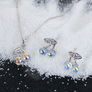 Picture of Nickel Free Platinum Plated Casual Necklace and Earring Set with Easy Return