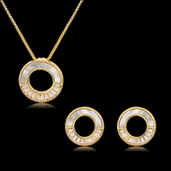 Picture of Attractive White Classic Necklace and Earring Set For Your Occasions