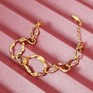 Picture of Dubai Gold Plated Fashion Bracelet with Beautiful Craftmanship