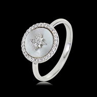 Picture of Buy Platinum Plated Cubic Zirconia Adjustable Ring with Wow Elements