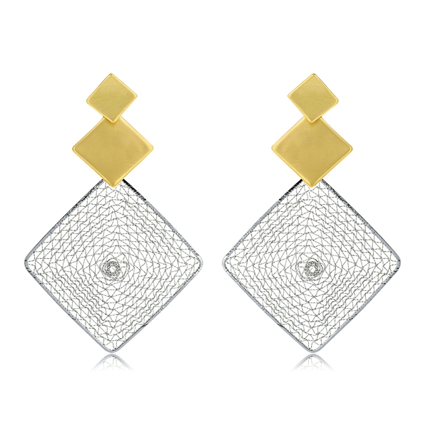 Picture of Zinc Alloy Geometric Dangle Earrings From Reliable Factory