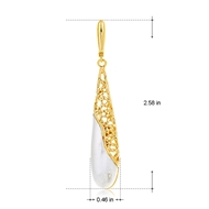 Picture of Gold Plated White Dangle Earrings from Certified Factory