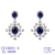 Picture of Luxury Blue Dangle Earrings with Full Guarantee