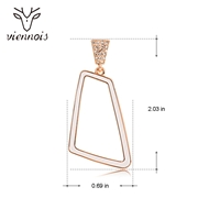 Picture of Low Cost Rose Gold Plated Artificial Crystal Dangle Earrings