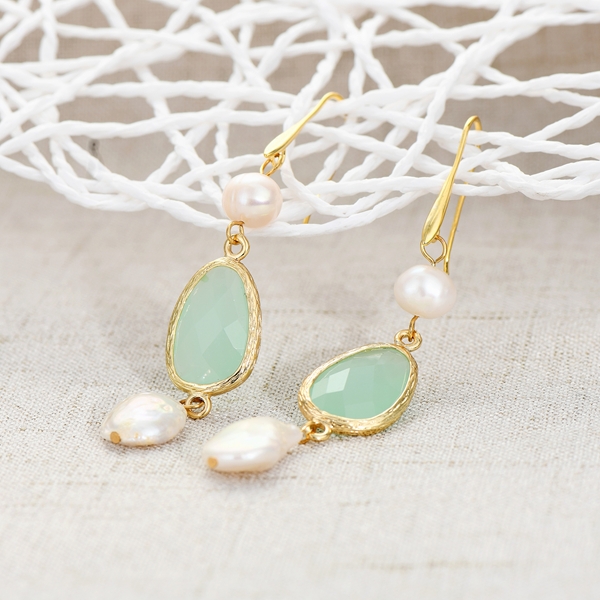 Picture of Classic fresh water pearl Dangle Earrings with Speedy Delivery