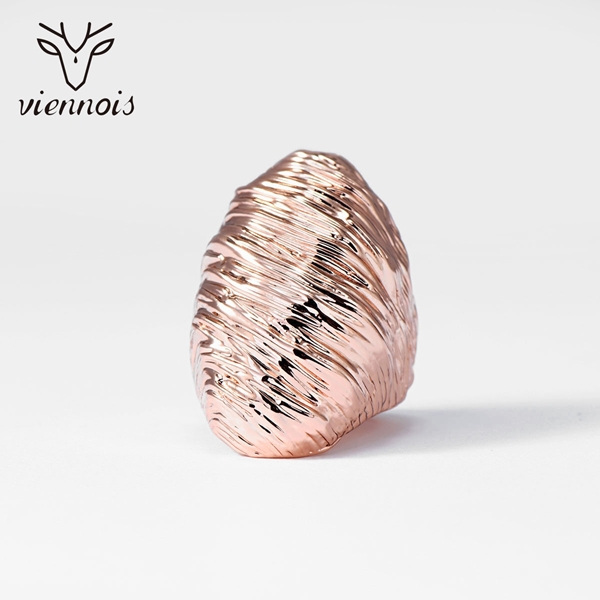 Picture of Amazing Big Rose Gold Plated Fashion Ring