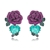 Picture of Bling Flowers & Plants Gunmetal Plated Dangle Earrings