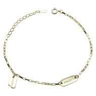 Picture of 925 Sterling Silver Gold Plated Fashion Bracelet at Factory Price