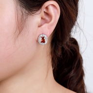 Picture of Copper or Brass Platinum Plated Stud Earrings at Super Low Price