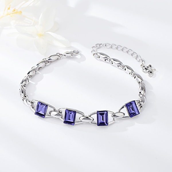 Picture of Popular Swarovski Element Platinum Plated Fashion Bracelet