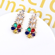 Picture of Popular Cubic Zirconia Big Dangle Earrings