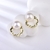 Picture of Good Artificial Pearl White Stud Earrings