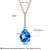 Picture of New Season Blue Rose Gold Plated Pendant Necklace with SGS/ISO Certification