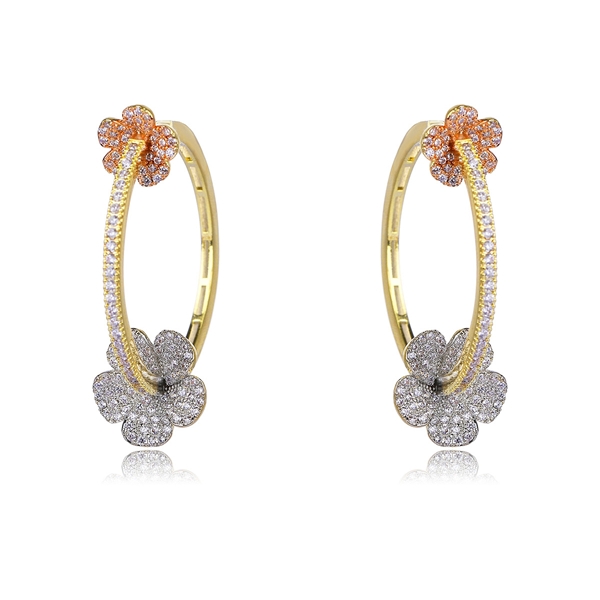 Picture of Luxury Gold Plated Big Hoop Earrings with Beautiful Craftmanship