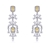 Picture of Good Cubic Zirconia Platinum Plated Dangle Earrings