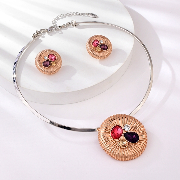 Picture of Stylish Big Dubai Necklace and Earring Set