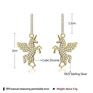 Picture of 925 Sterling Silver Gold Plated Dangle Earrings from Trust-worthy Supplier