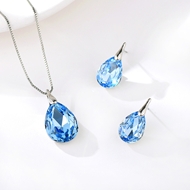 Picture of Pretty Artificial Crystal Zinc Alloy 2 Piece Jewelry Set