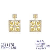 Picture of Distinctive Yellow Luxury Dangle Earrings As a Gift