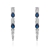 Picture of Featured Blue Platinum Plated Dangle Earrings with Full Guarantee