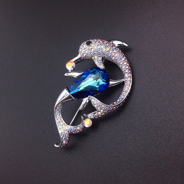 Picture of Most Popular Swarovski Element Zinc Alloy Brooche